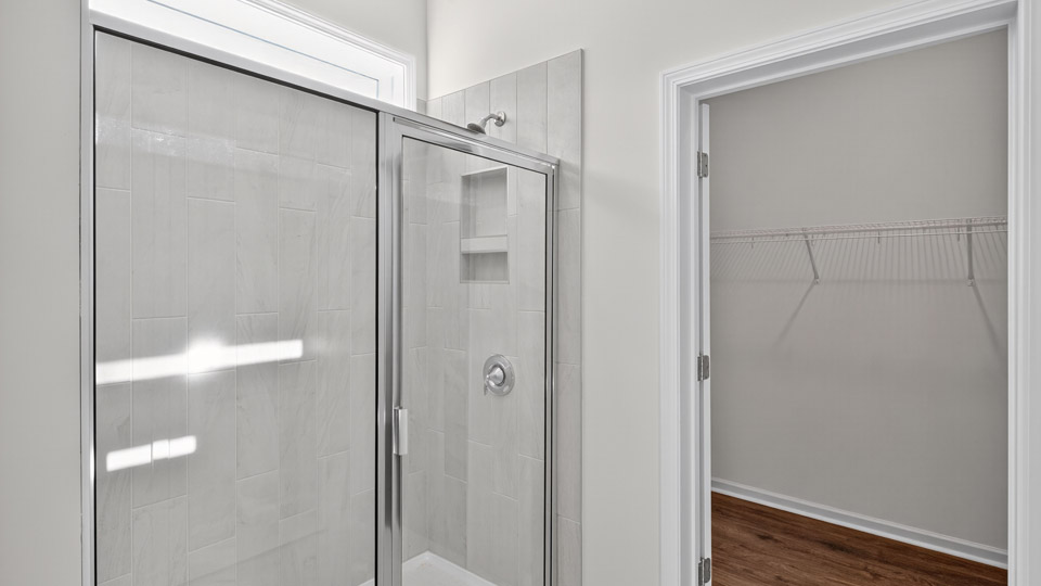 Primary bathroom with walk-in shower