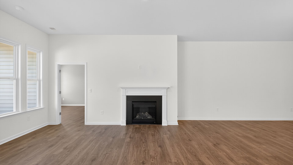 Living room with revwood flooring