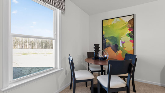 breakfast area with revwood flooring