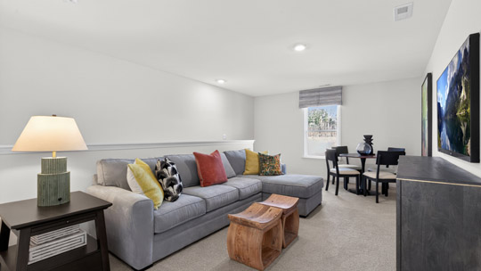 second floor bonus room with carpet flooring