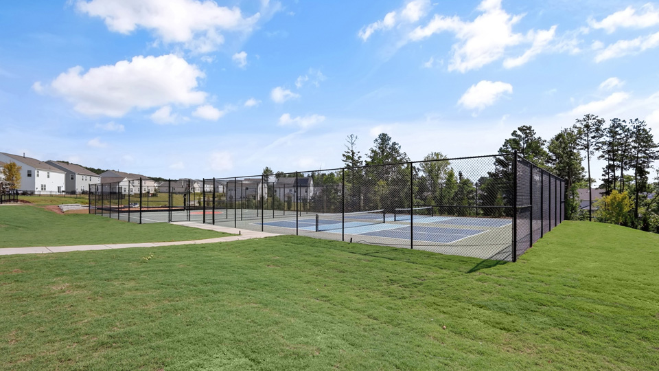 fenced in sports courts