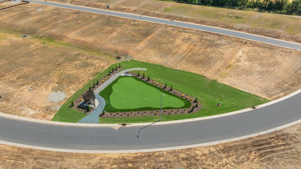 aerial photo of putting park