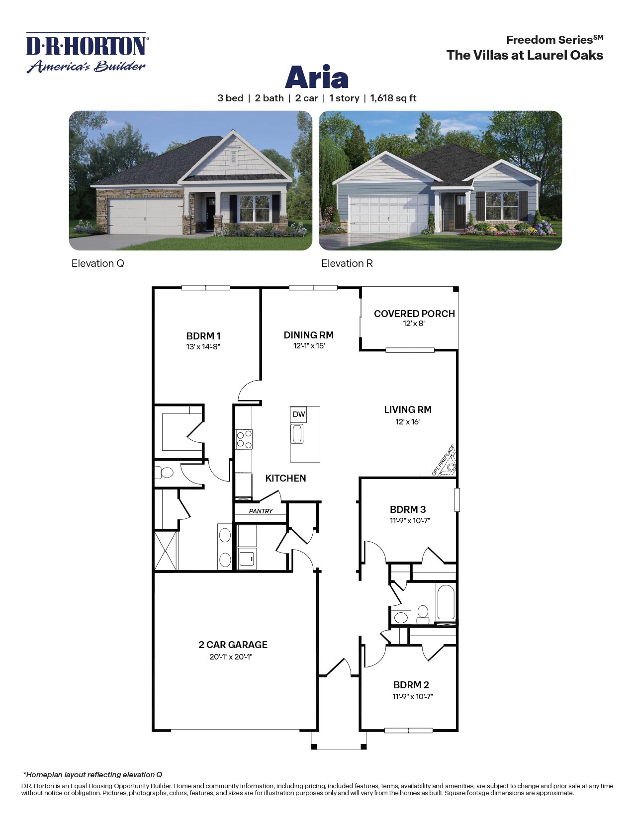 aria freedom series floor plan