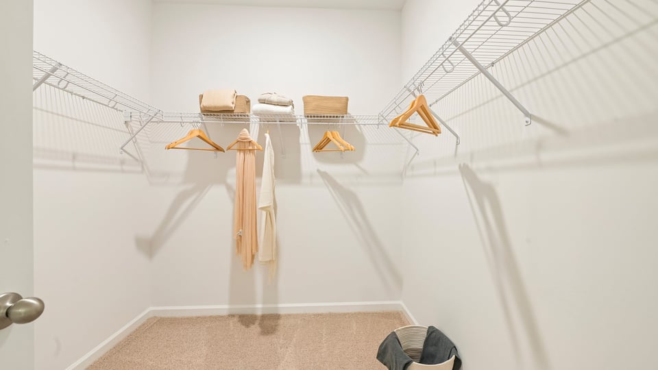 walk in closet with wire shelving