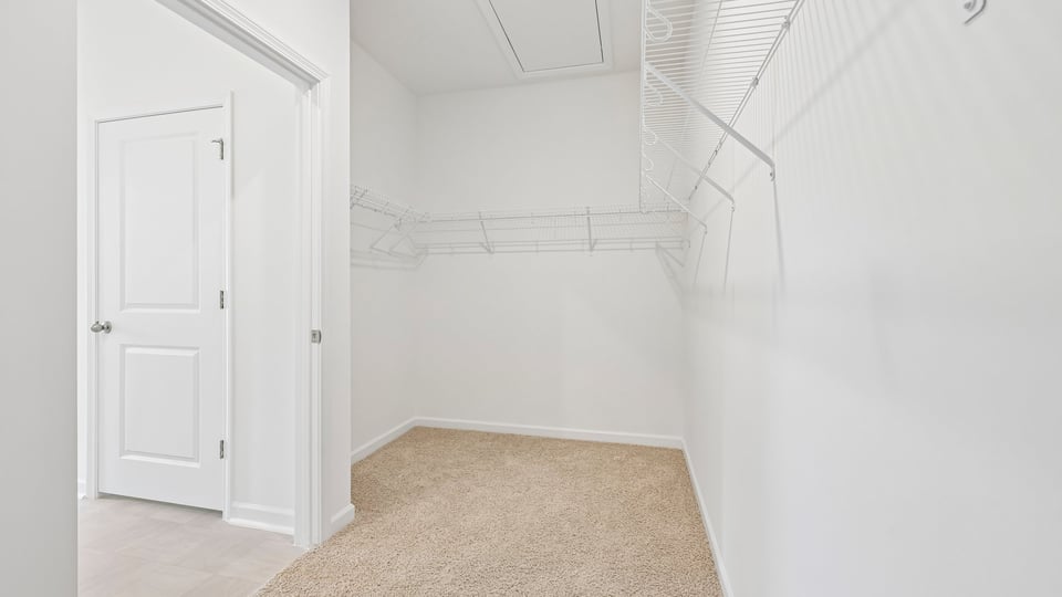 spacious walkin closet with wire shelving