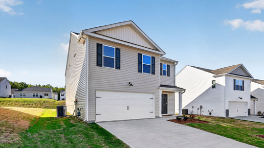front exterior robie a with 2 car garage