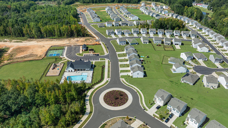 laurel oaks aerial drone photo overall community