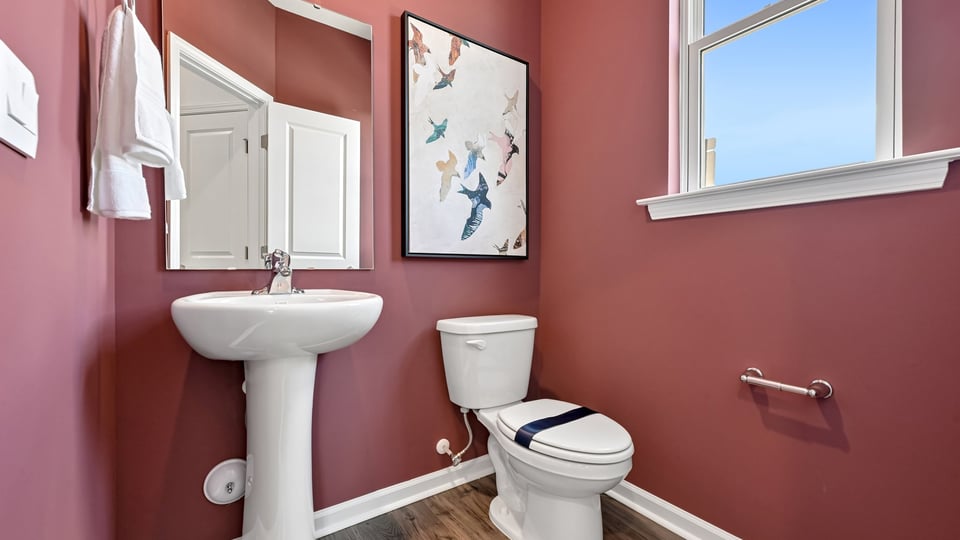 bathroom with pedestal sink