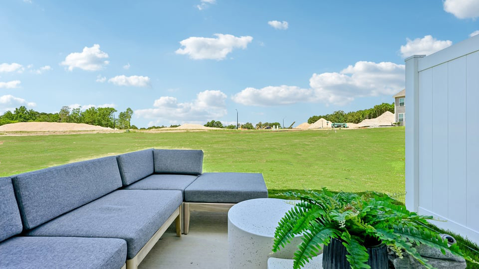 back patio overlooking back yard