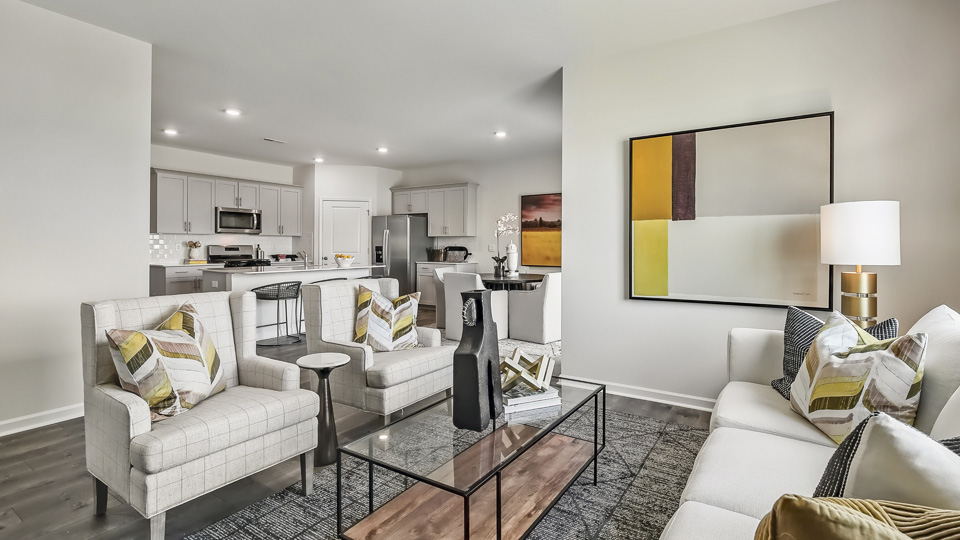 open concept living areas