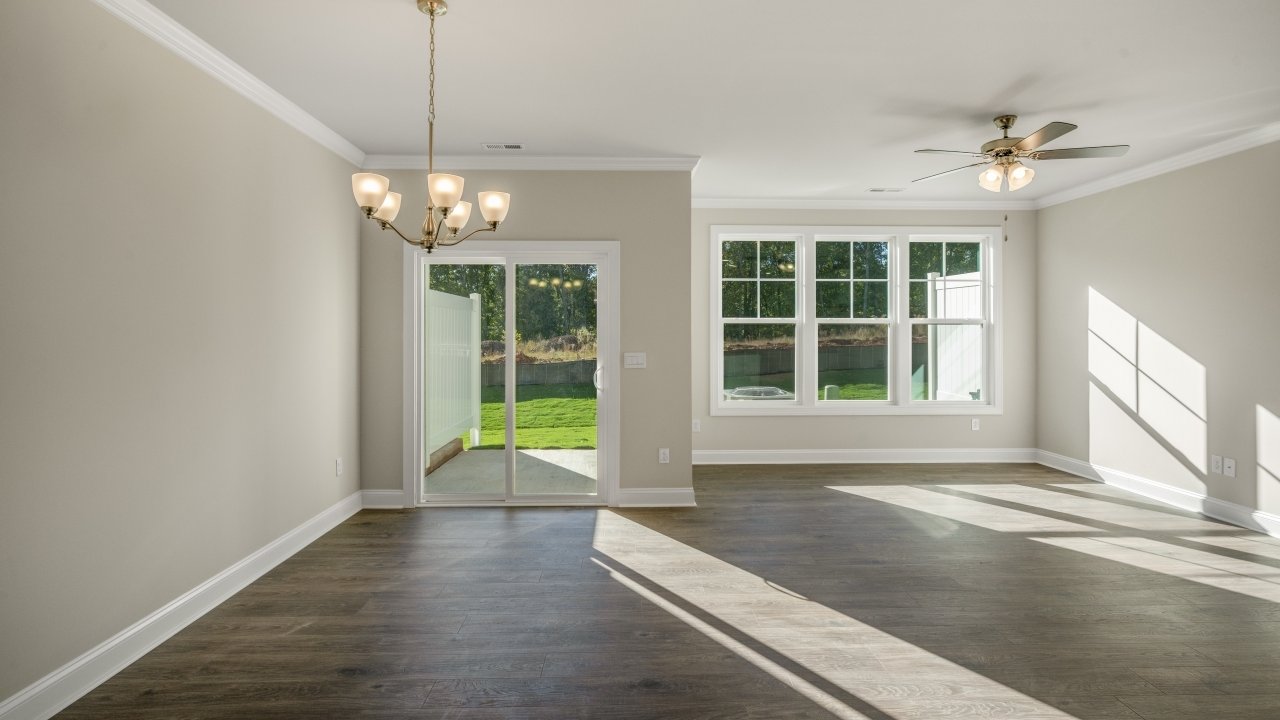 Living area with revwood flooring