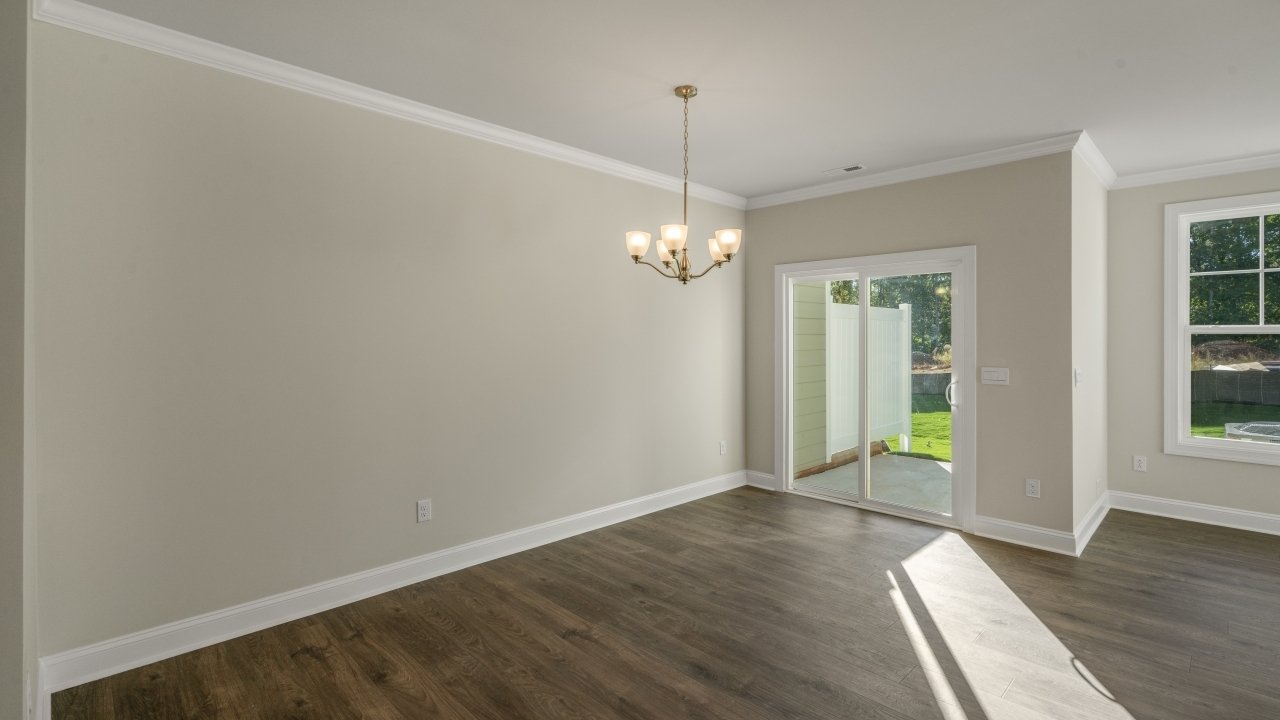 Living area with revwood flooring