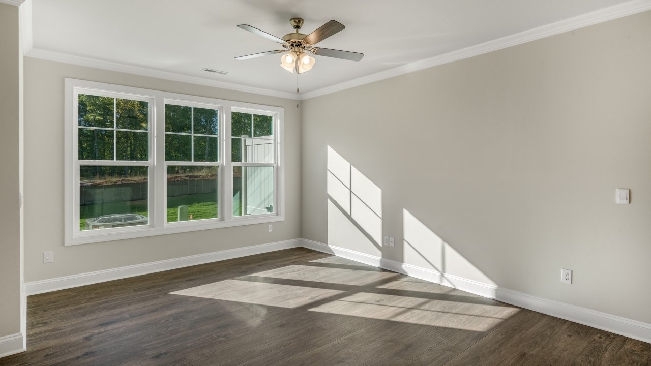 Living area with revwood flooring