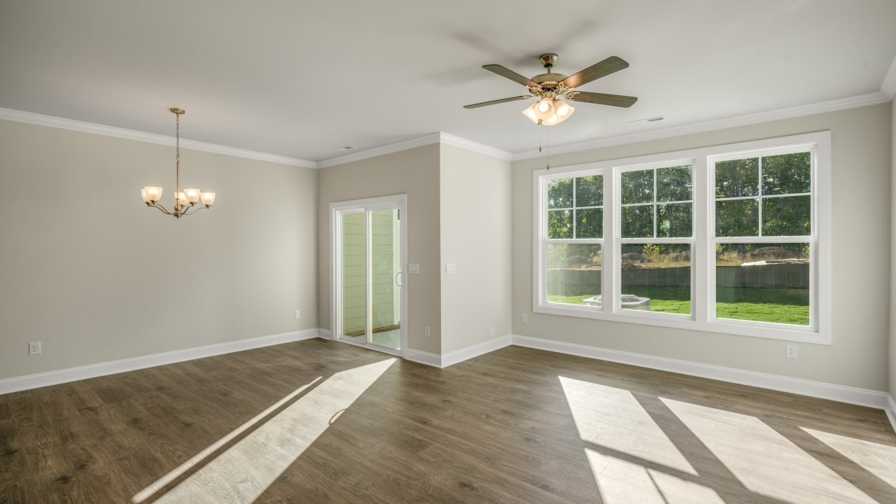 Living area with revwood flooring