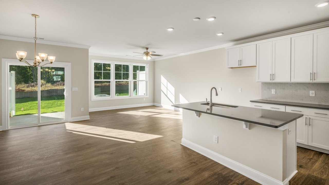 Living area with revwood flooring