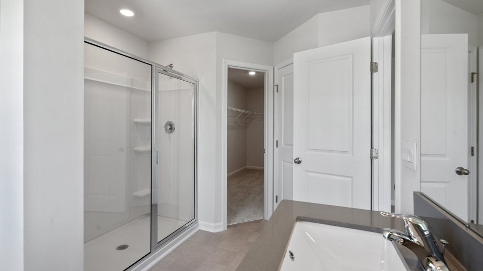 Primary bathroom with walk-in shower