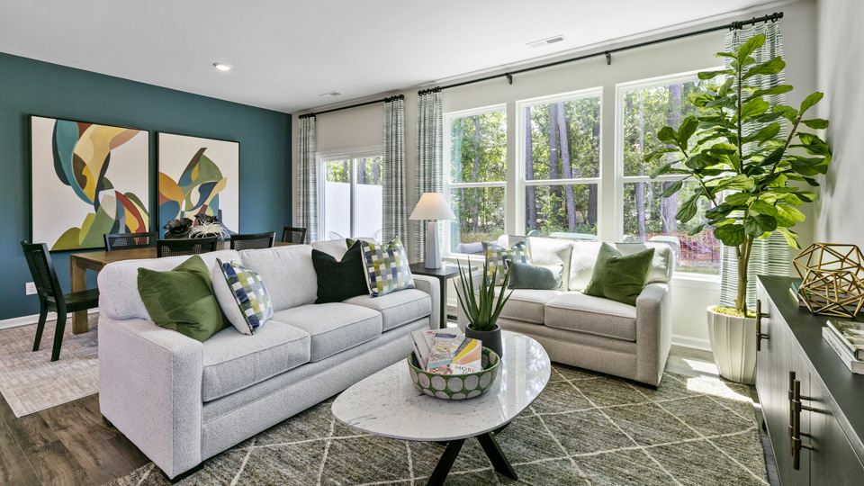 Open-concept living area