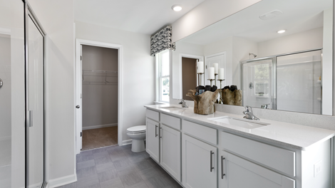 bathroom featuring dual vanity sinks