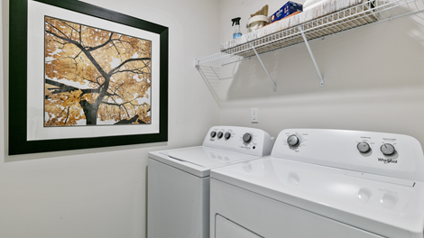 spacious laundry room
