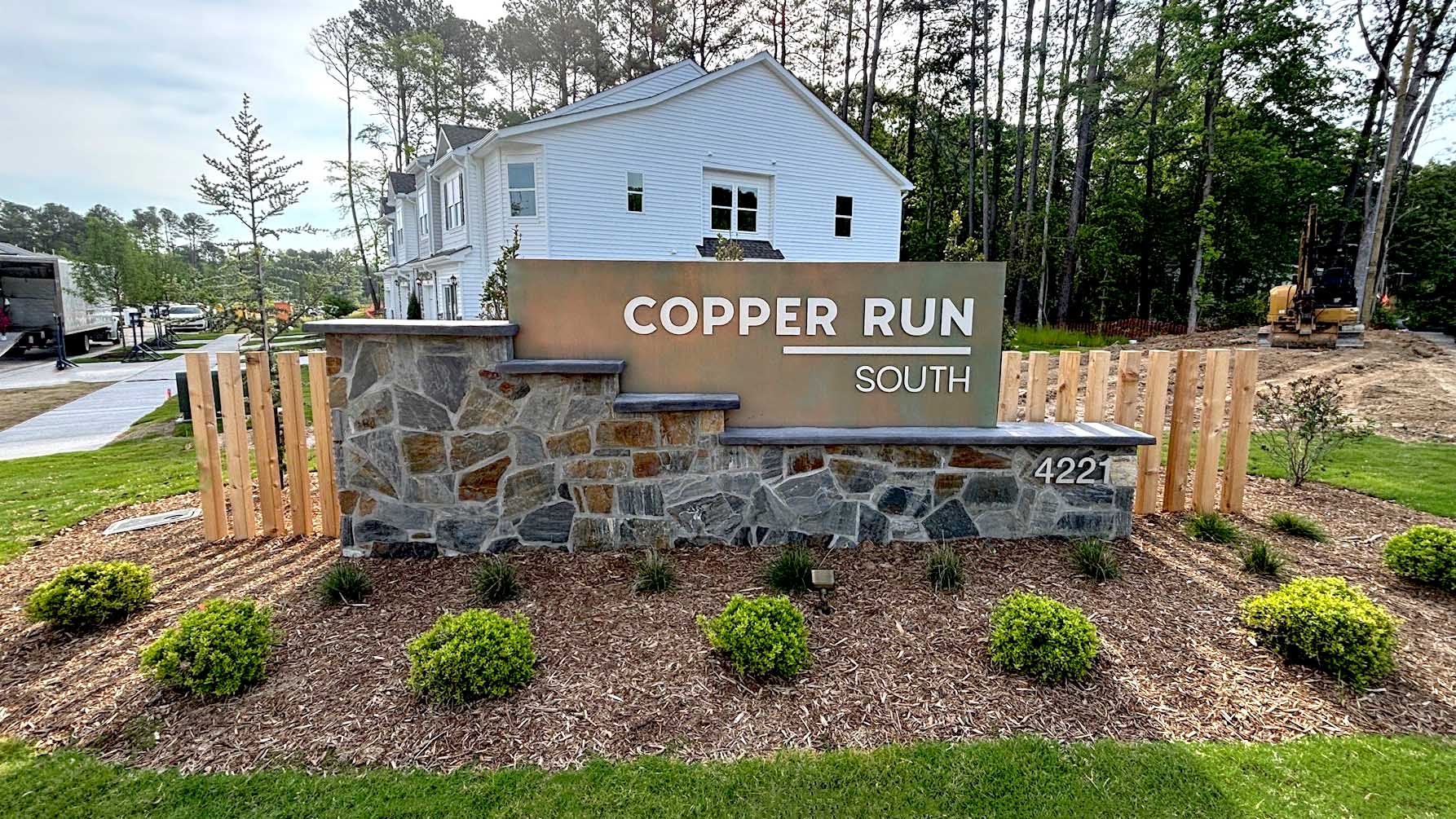 copper run south entrance monument
