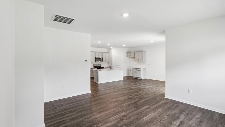 open concept living areas