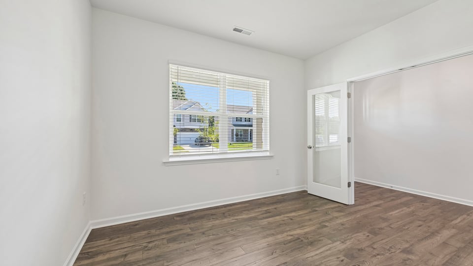 study with glass french doors