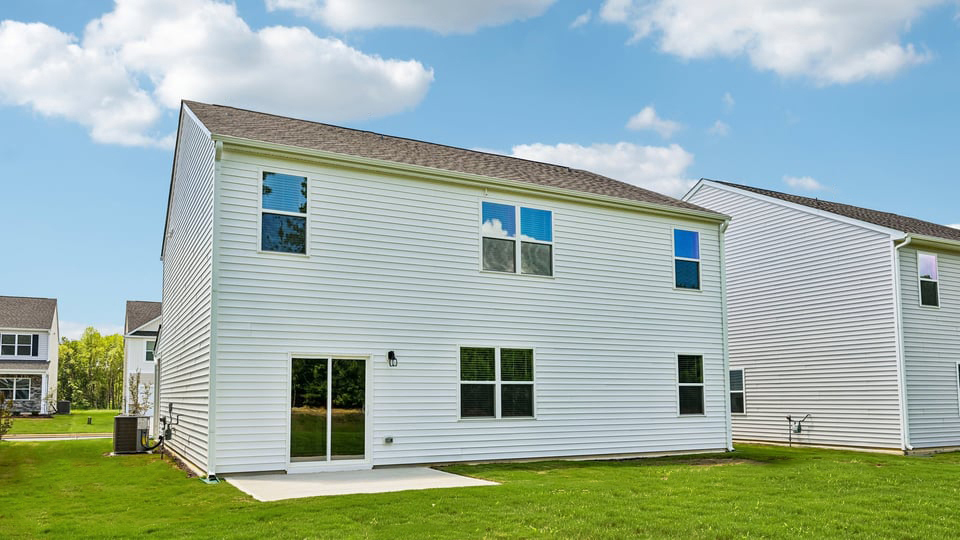 back exterior with patio
