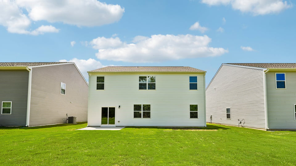 back exterior with patio