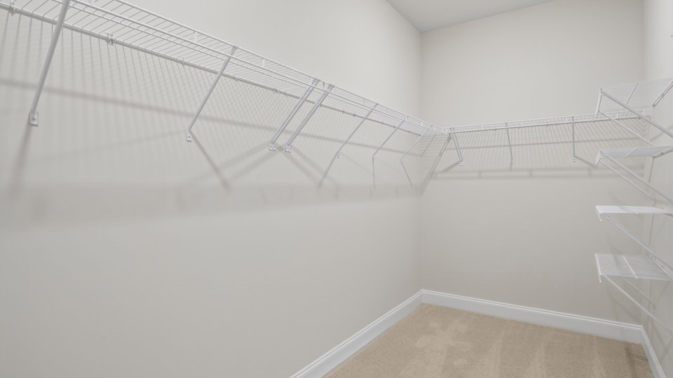 walkin closet with wire shelving