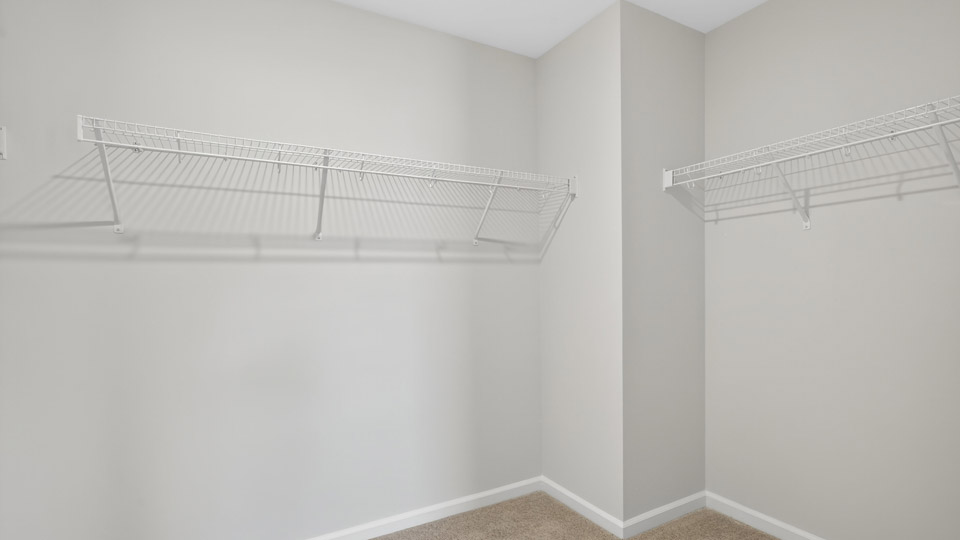 walk in closet with wire shelving