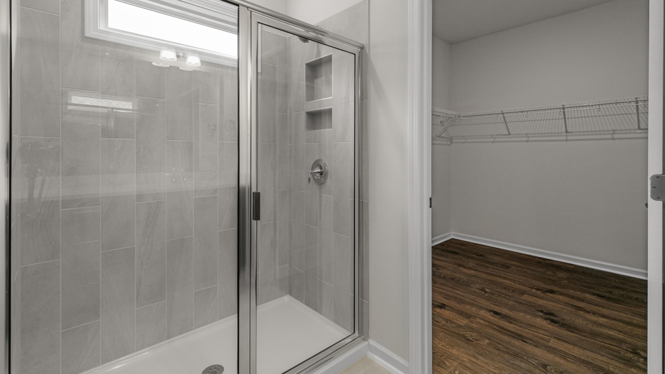 Primary bathroom with walk-in shower
