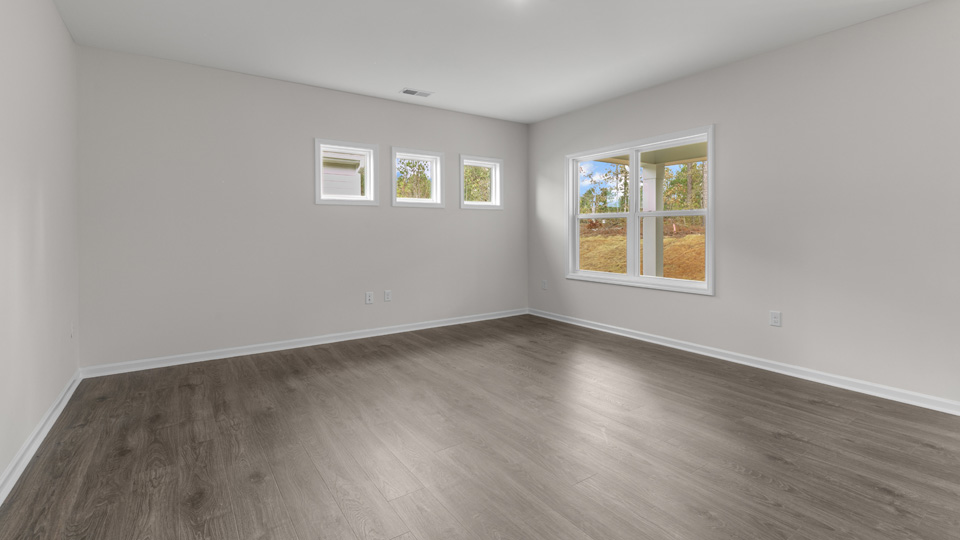 Living room with revwood flooring