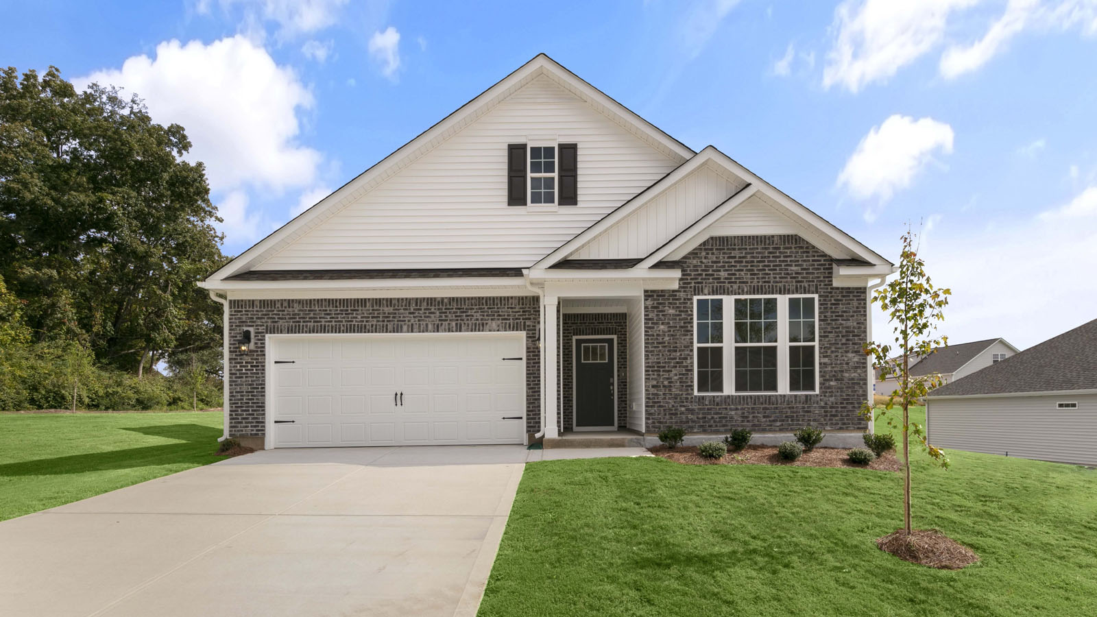 front exterior of clifton B4 with 2 car garage
