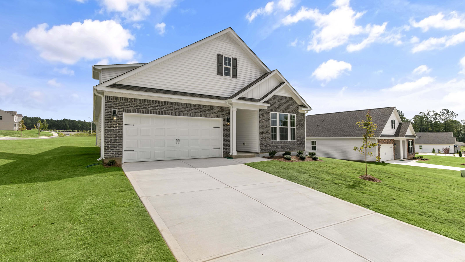 front exterior of clifton B4 with 2 car garage