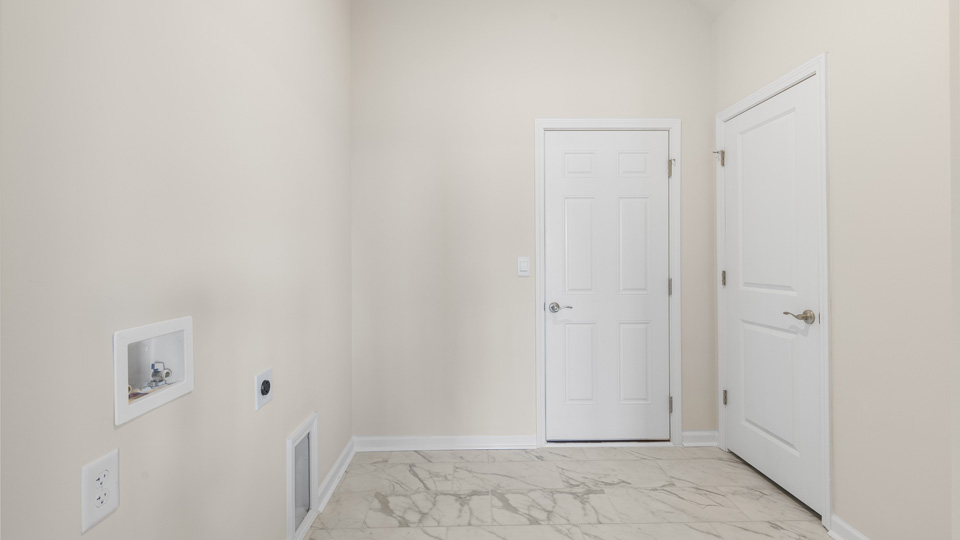 laundry room with wire shelving