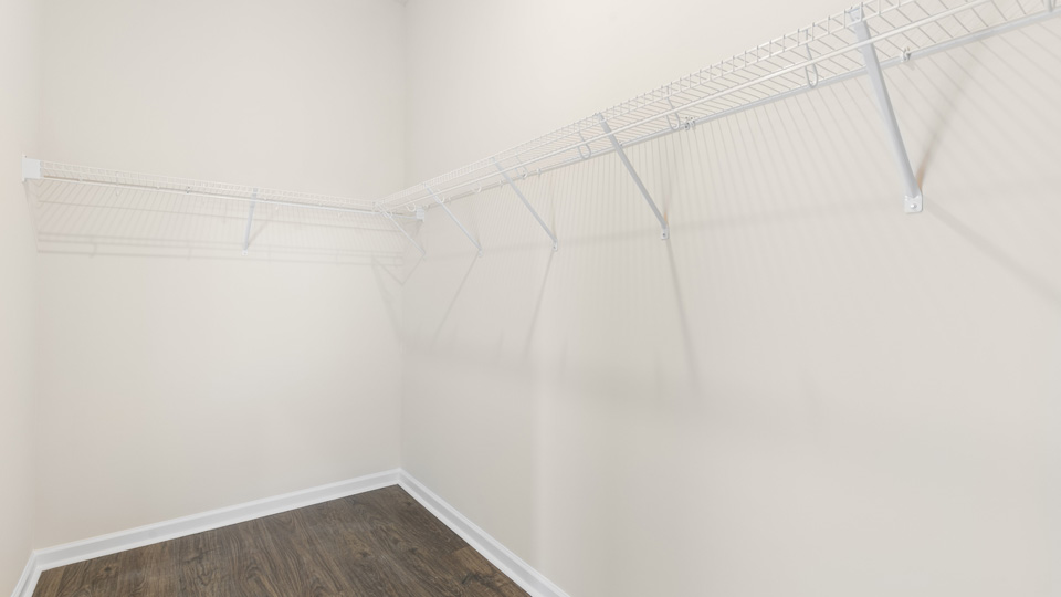 walk in closet with wire shelving