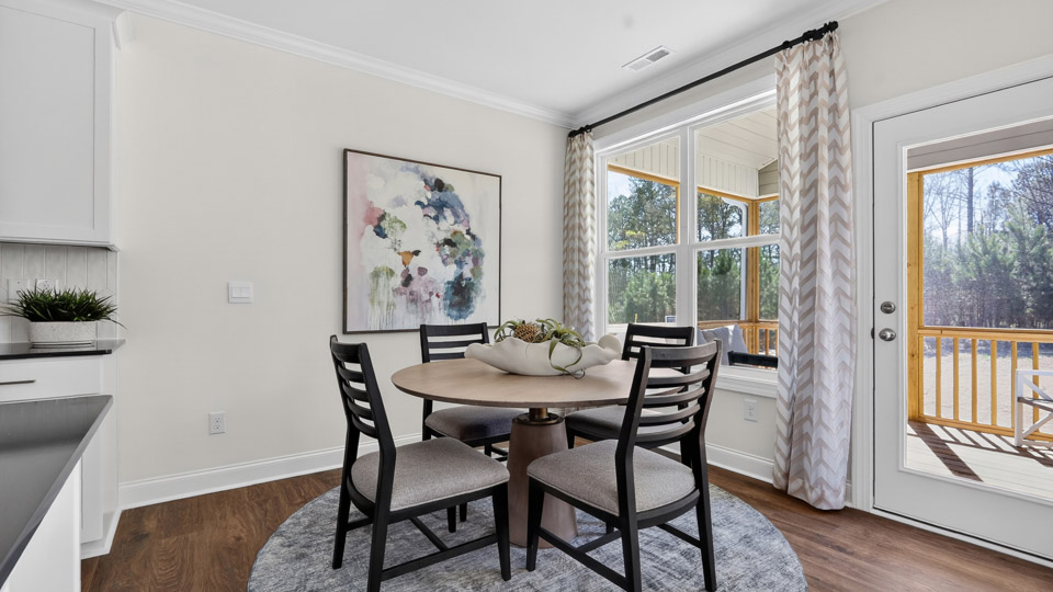 Open-concept dining area