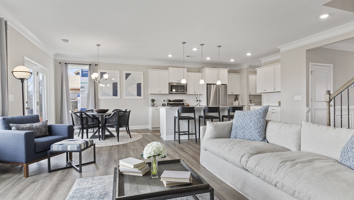 Living area with ample natural lighting