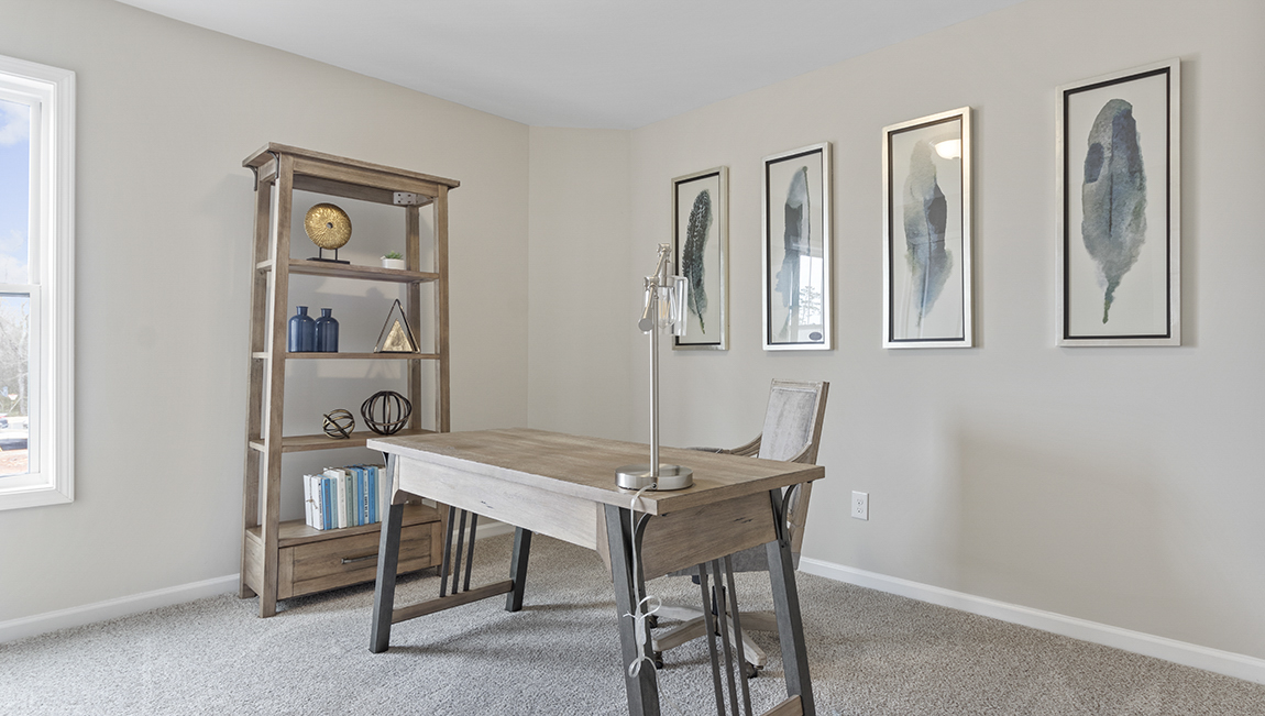 Office room with ample natural lighting
