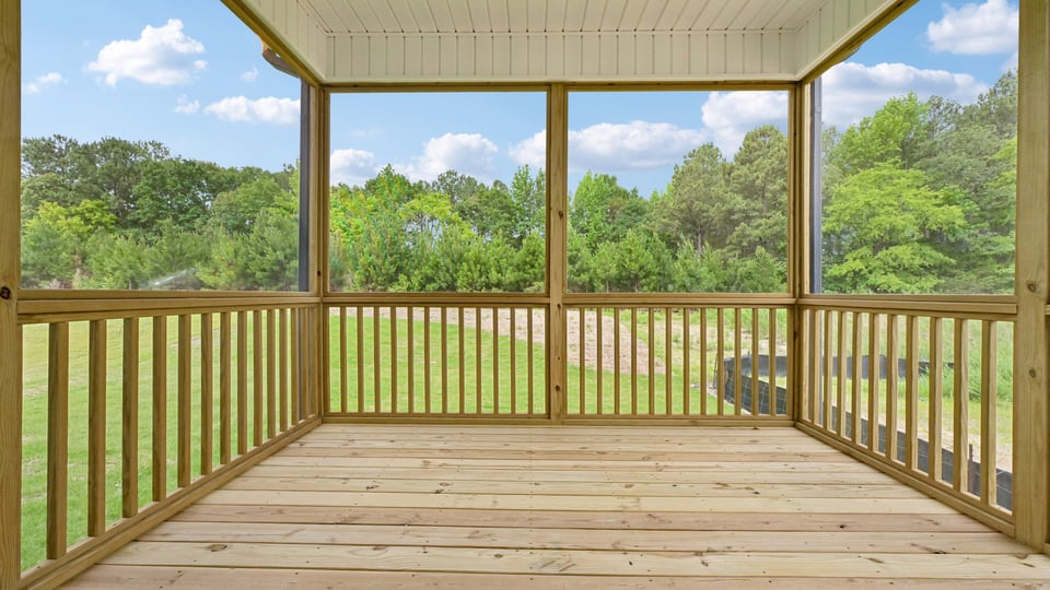 covered and screened in back porch