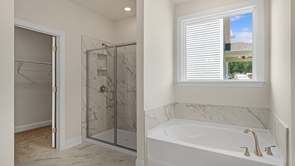 Primary bathroom with walk-in shower