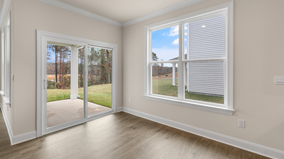 Breakfast area with sliding patio doors