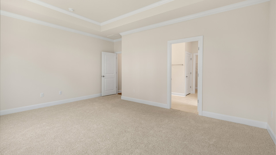 Bedroom with carpet