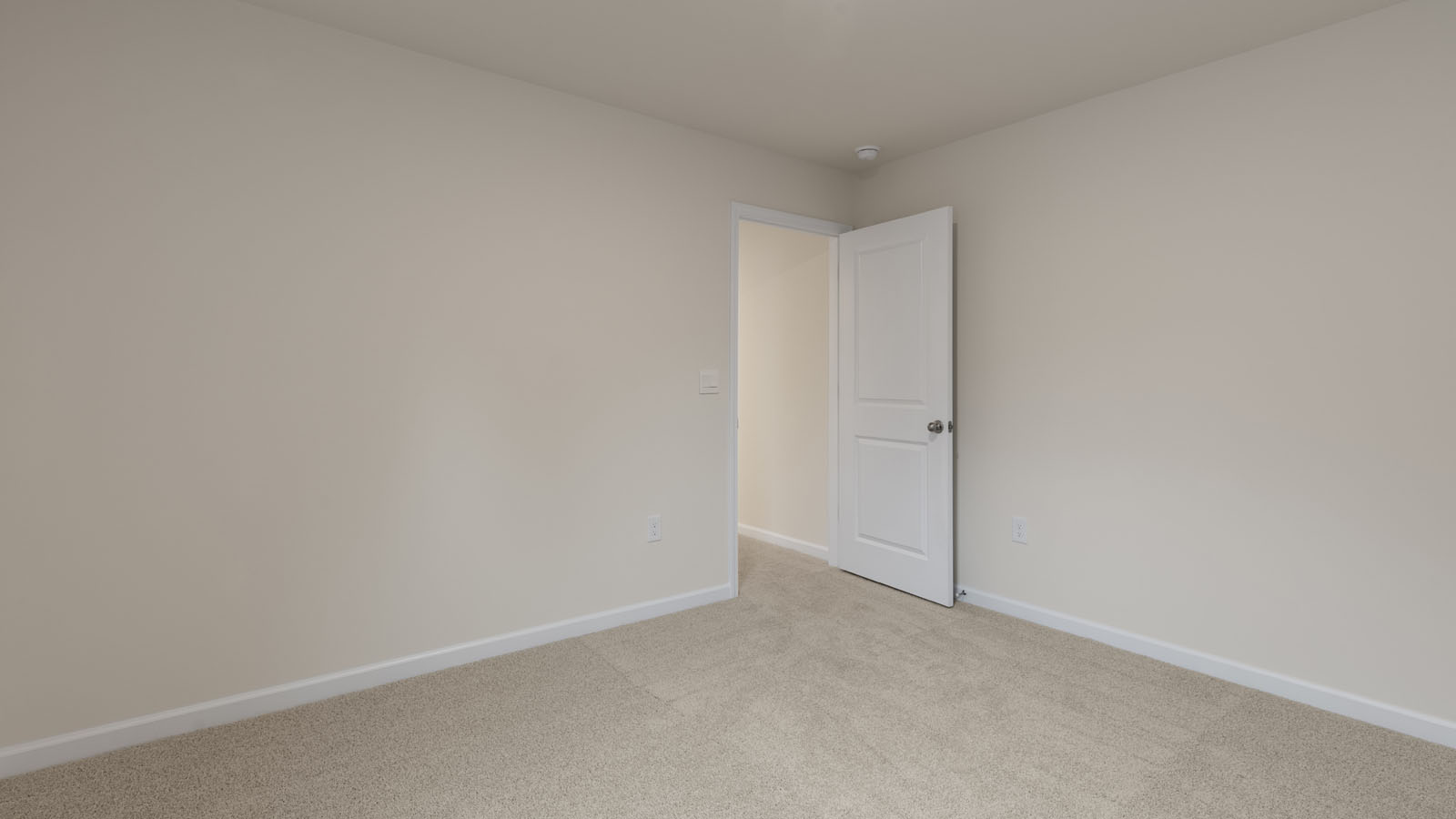 Bedroom with carpet flooring
