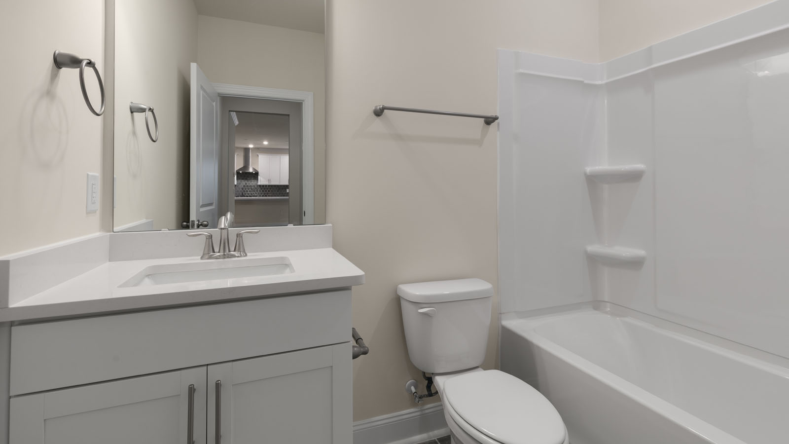 Bathroom with quartz countertops