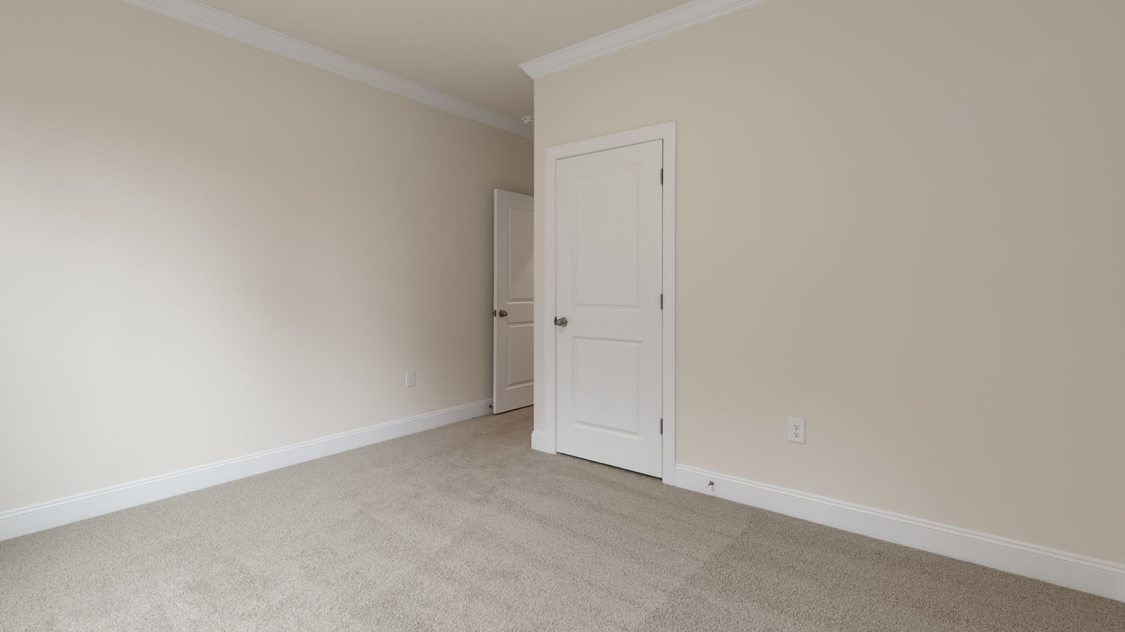 Bedroom with carpet flooring