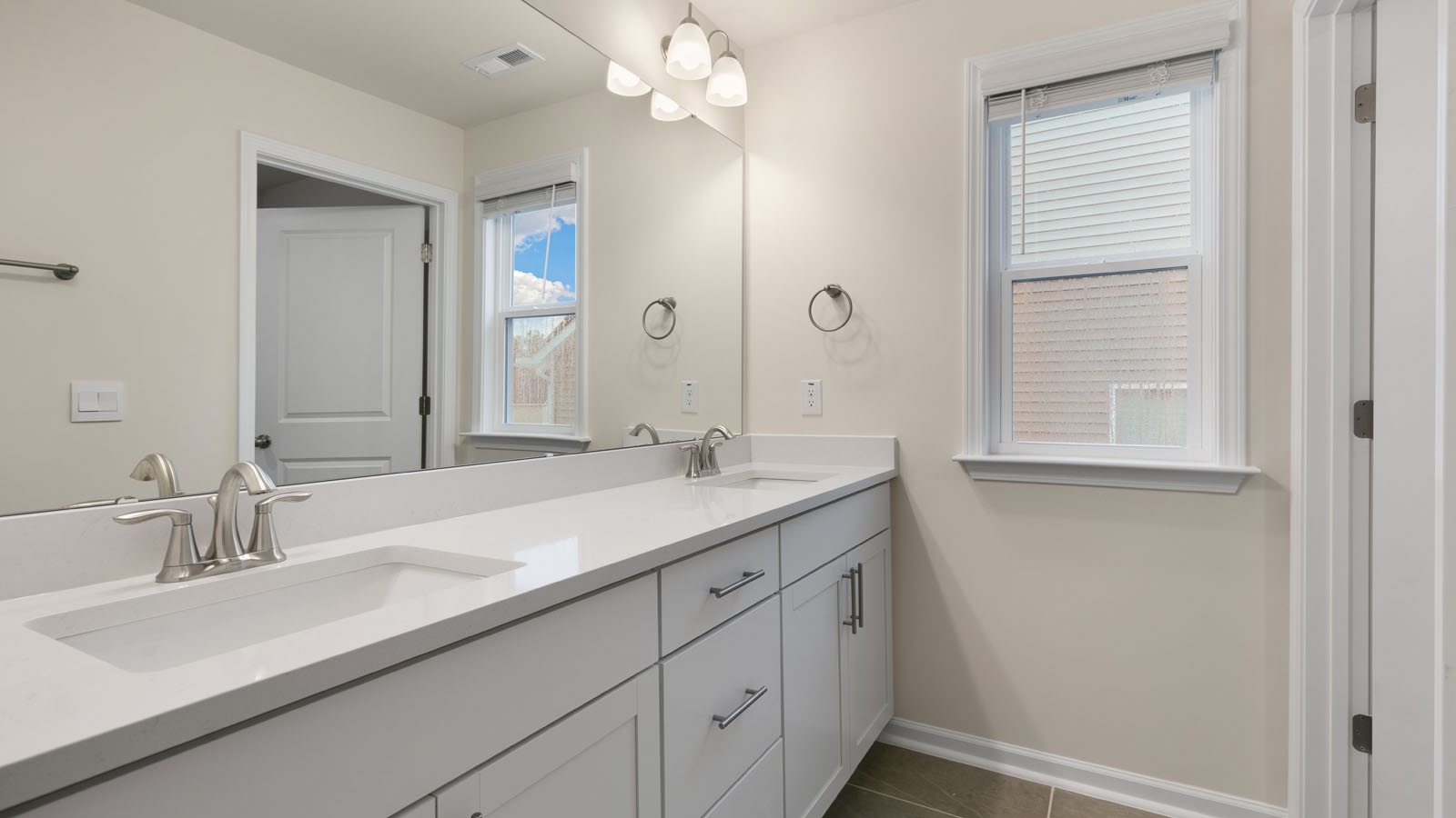 Bathroom with quartz countertops