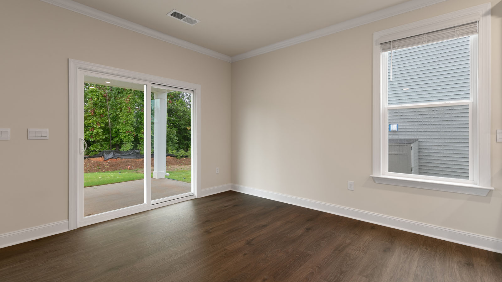 Living area with revwood flooring