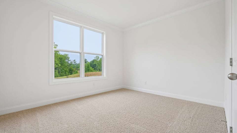 secondary bedroom with window and closet, carpeting