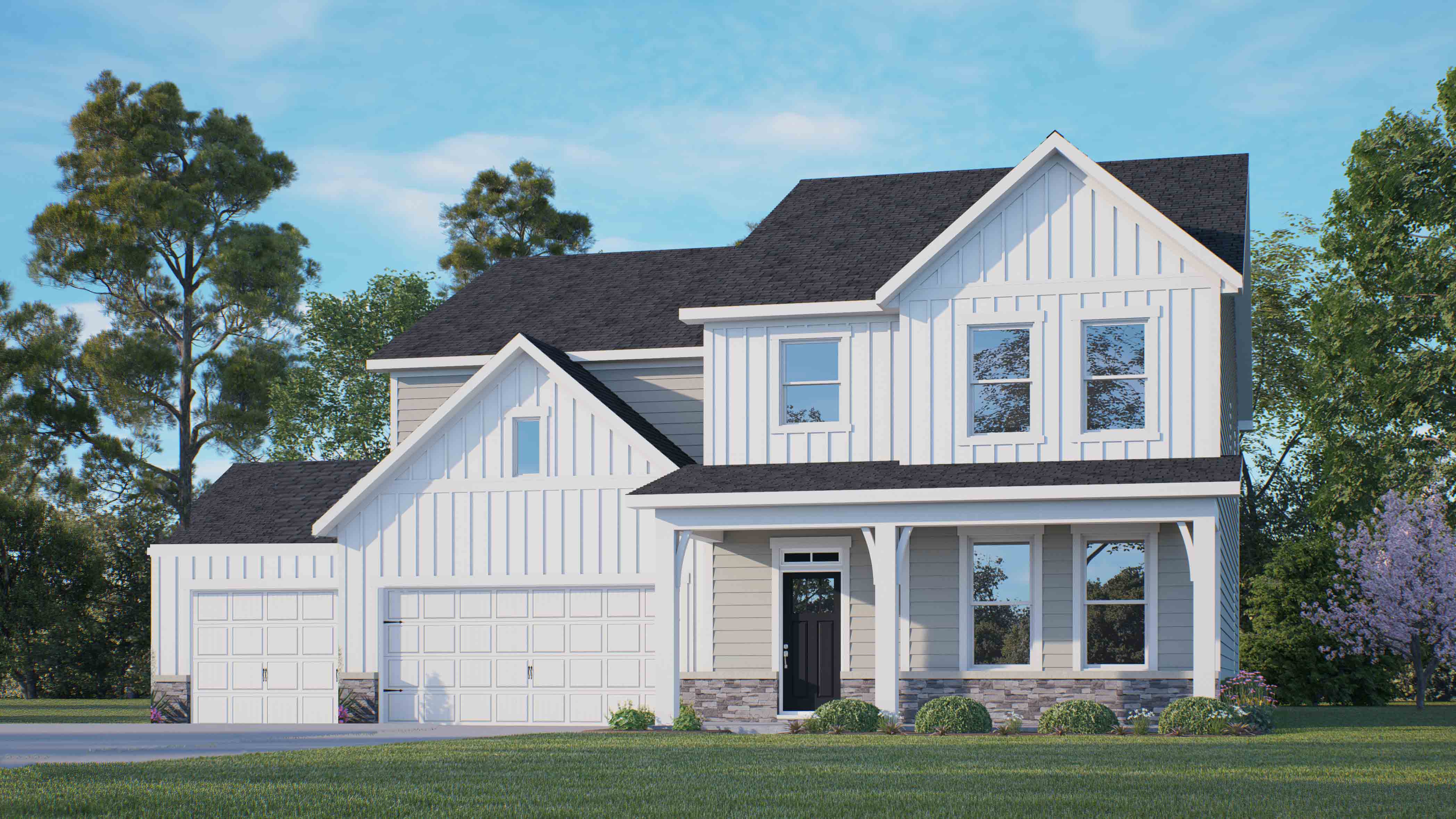 jordan c 3 car garage rendering